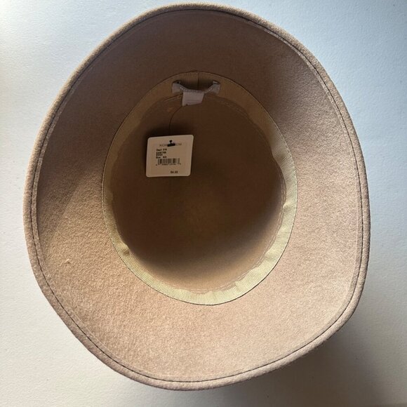 Nordstrom Womens Felted Wool Cloche Hat With Leather Trim Timeless Classic OS - Picture 5 of 7